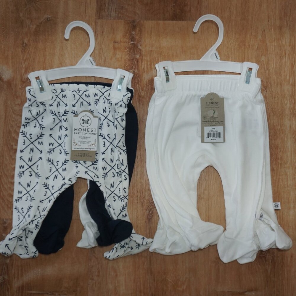 NWT 6 piece baby pants set, newborn, Honest Baby Clothing organic cotton